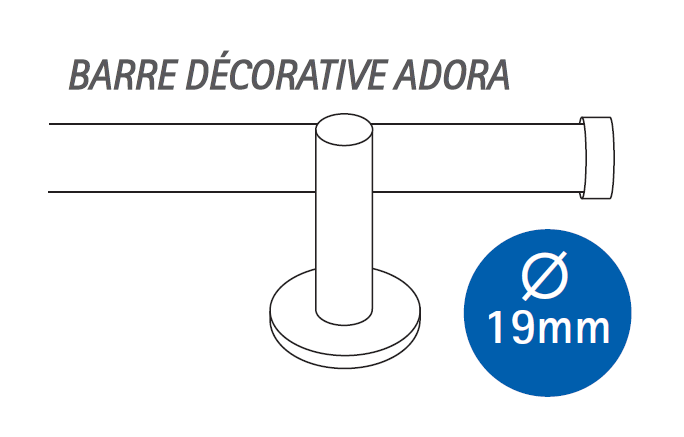 Barre decorative Adora 19 mm