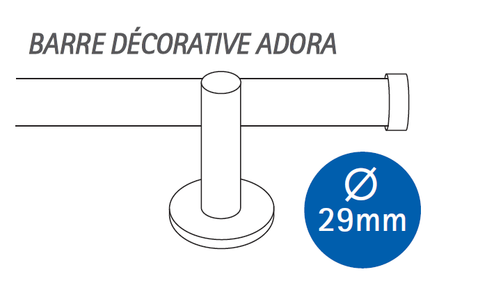 Barre decorative Adora 29mm