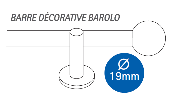 Barre decorative Barolo 19mm