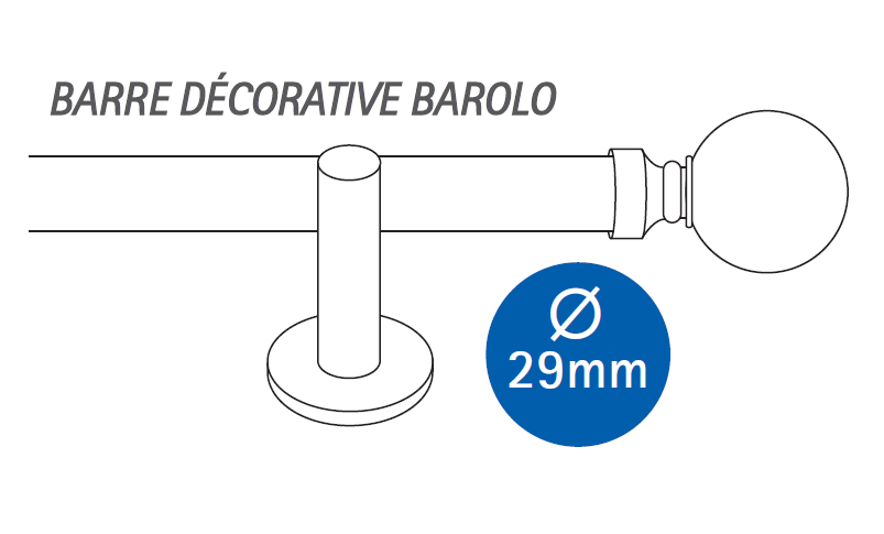 Barre decorative Barolo 29mm