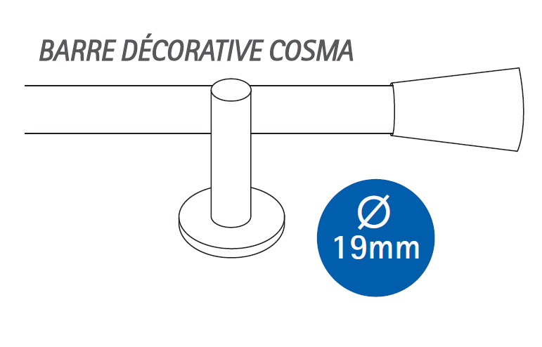 Barre decorative Cosma 19mm