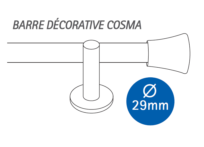 Barre decorative Cosma 29mm