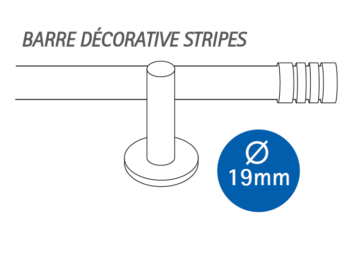 Barre décorative Stripes 19mm