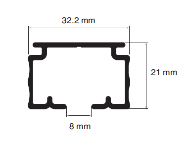 Profil Rail de scene 32x21