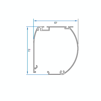 Cassette profil moustiquaire GS67