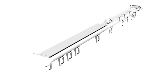 Rail extra plat DS blanc 11 mm de hauteur - L'atelier de la toile